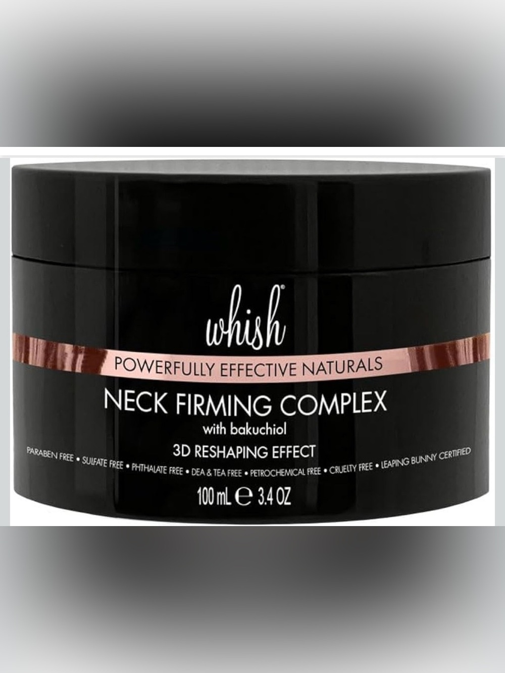 Whish Neck Firming Cream with Bakuchiol - 3D Reshaping Effect for Neck - 3.4oz
